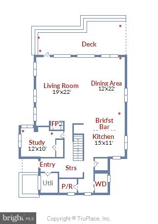 1101 Steamboat Road Shady Side, MD 20764 - Photo 32 of 34 First Floor Floor Plan