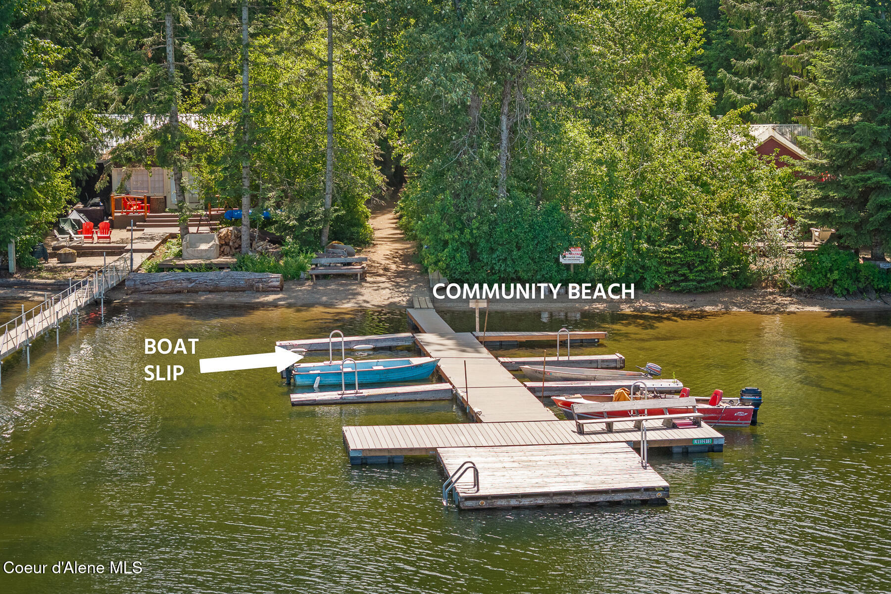 6877 West Lower Excelsior Beach Shore Rathdrum, ID 83858 - Photo 3 of 47 Aerial Exelsior Beach Cabin