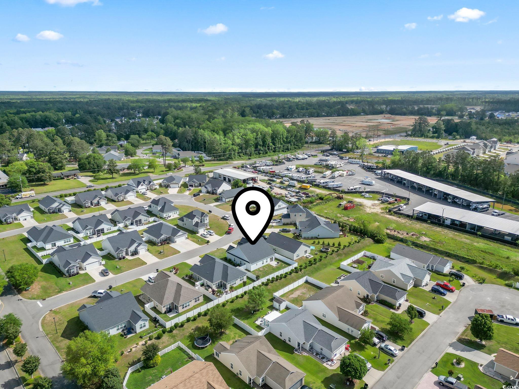 712 Hobonny Loop Longs, SC 29568 - Photo 3 of 39 Drone / aerial view with a residential view