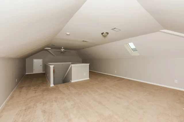 an empty room with a projector