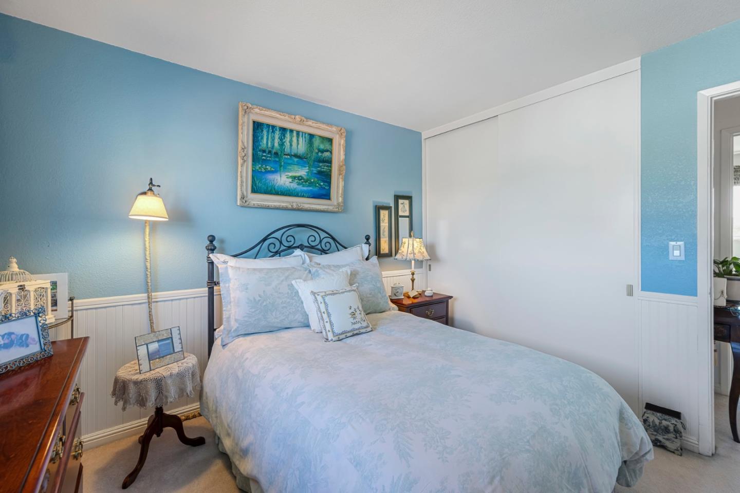 1272 Stardust Way Milpitas, CA 95035 - Photo 47 of 61 a bedroom with a bed and lamp