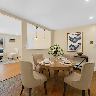 1211 Brown Street, Unit 3B Des Plaines, IL 60016 - Photo 3 of 14 a view of a dining room with furniture and wooden floor