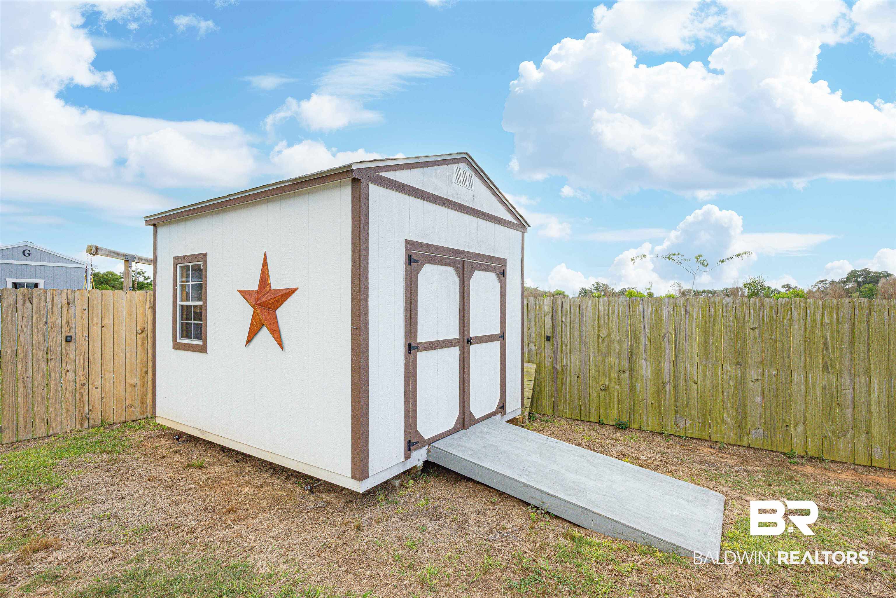 14843 Forsythia Loop Silverhill, AL 36576 - Photo 45 of 51 View of shed with a fenced backyard