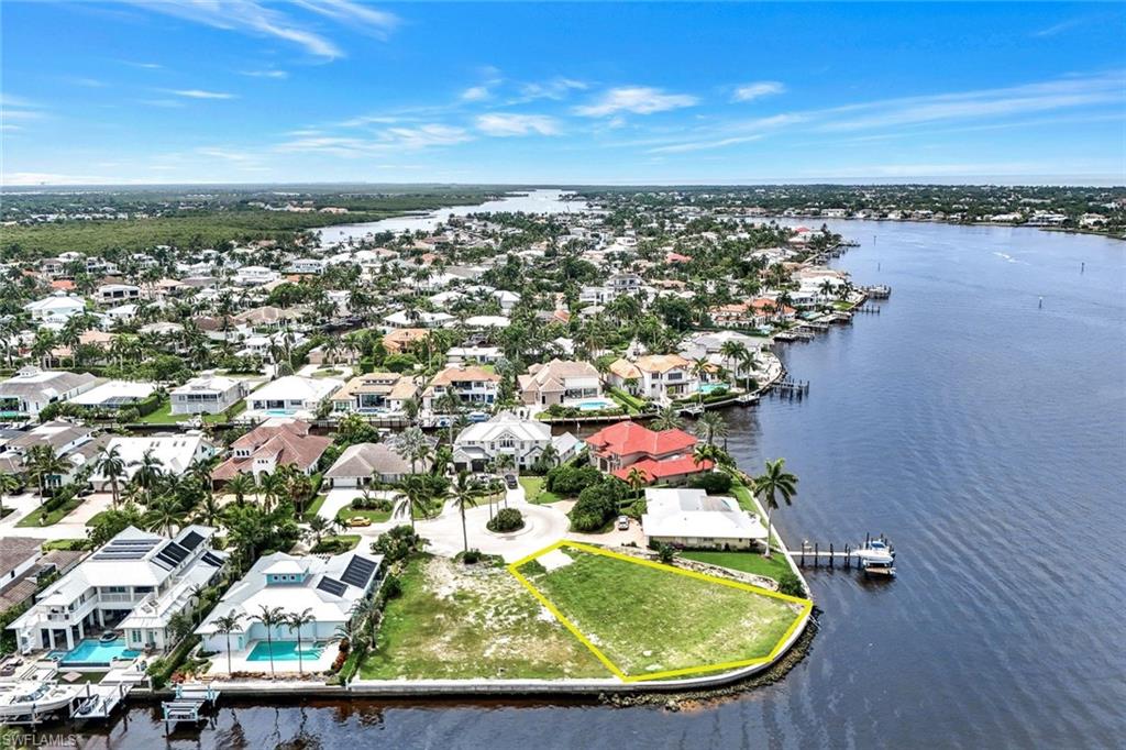 1303 Marlin Drive Naples, FL 34102 - Photo 2 of 15 Bird's eye view with a water view
