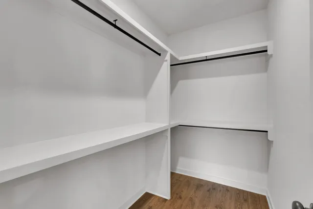 a close view of closet