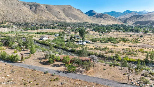 a view of lake and mountain