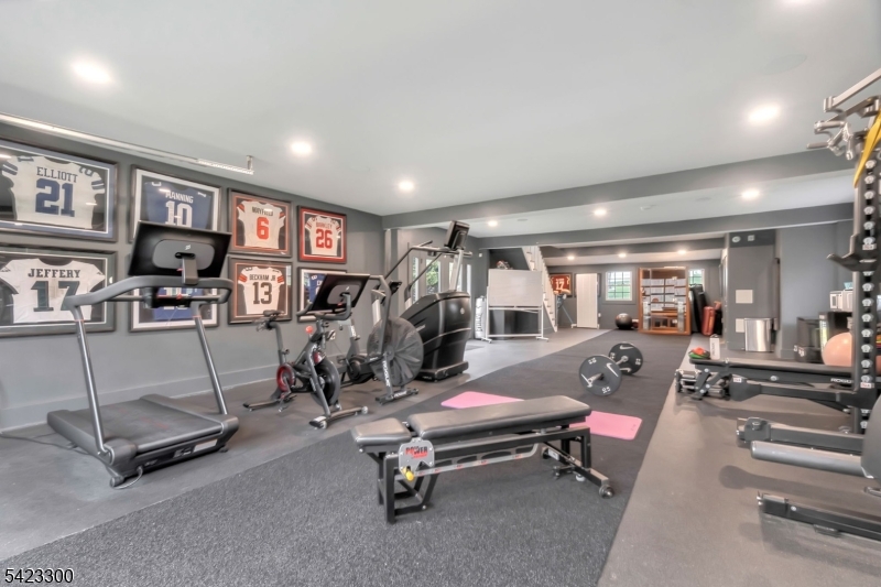 16 East Greenbrook Road North Caldwell, NJ 07006 - Photo 40 of 45 a view of a room with gym equipment