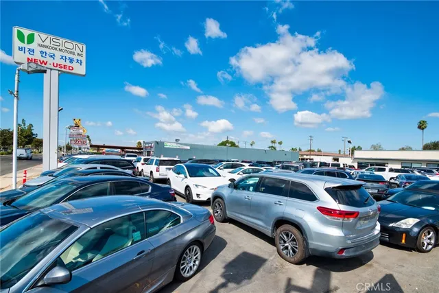 a car parked in parking lot of a parking space