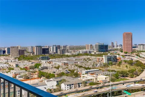 a view of city and mountain