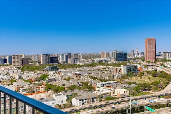 a view of city and mountain