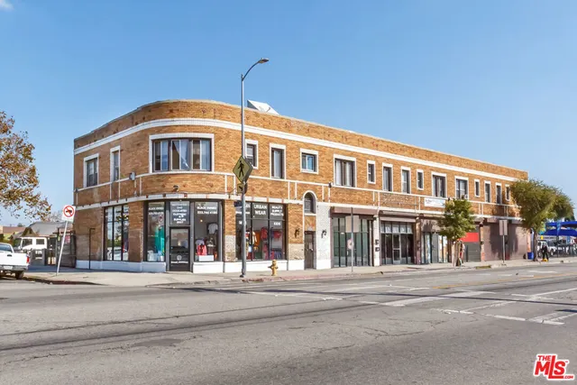 a front view of a building