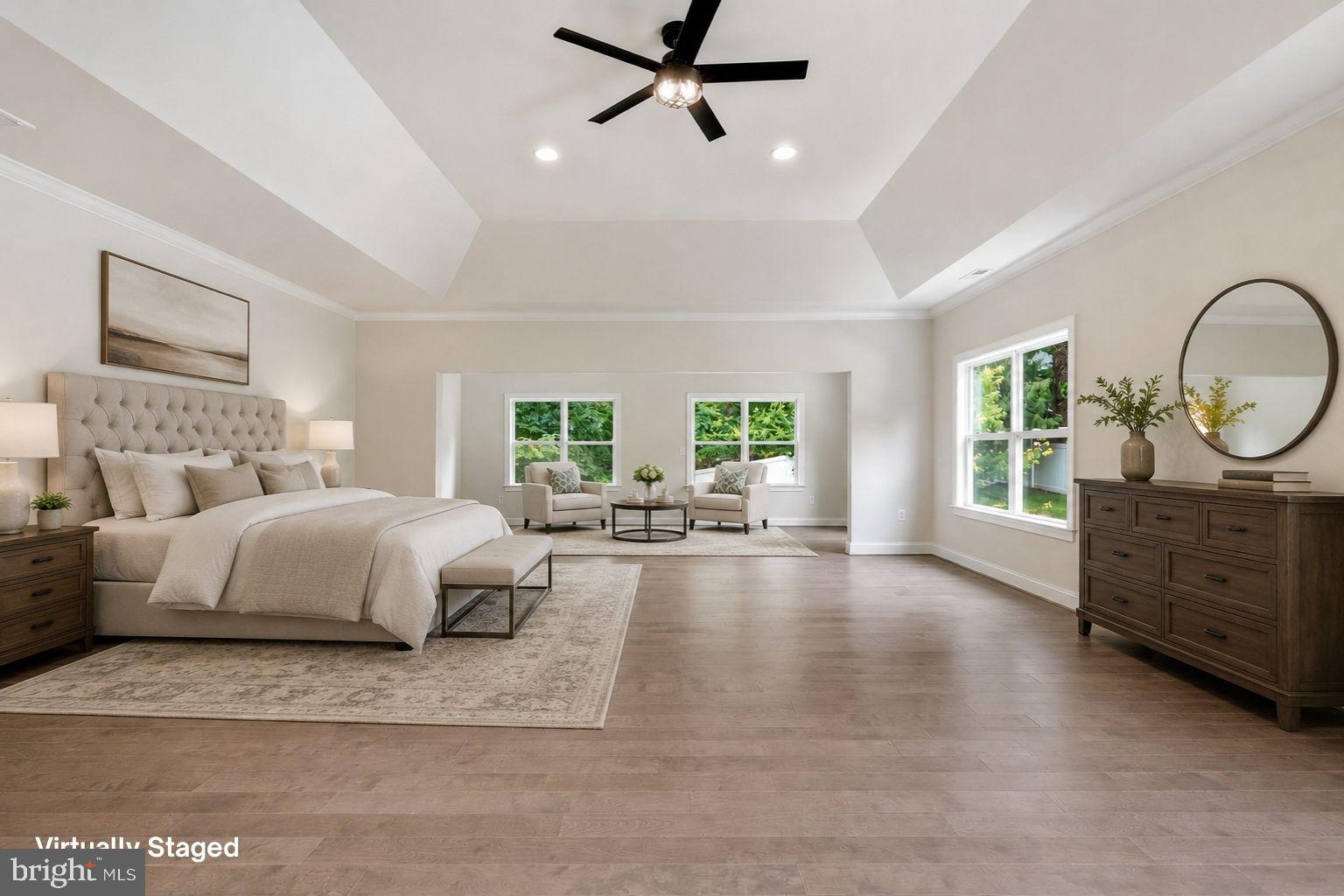 7821 Old Falls Road McLean, VA 22102 - Photo 25 of 62 a spacious bedroom with a large bed and a window