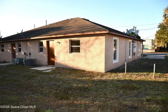 a backyard of a house
