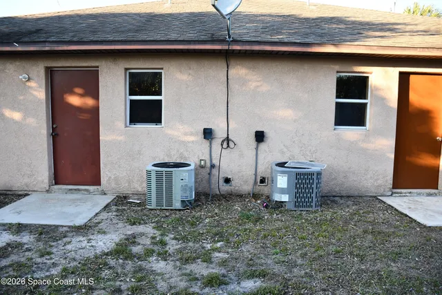 a backyard of a house