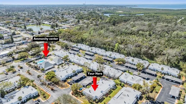 an aerial view of multiple house