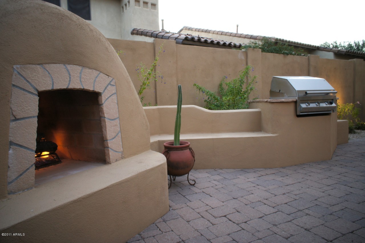 8138 East Wing Shadow Road Scottsdale, AZ 85255 - Photo 10 of 35 Built-in BBQ and Gas Fireplace