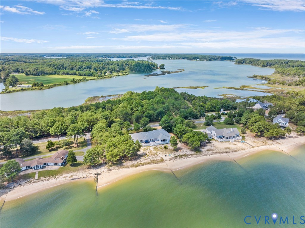 a view of a lake with a mountain