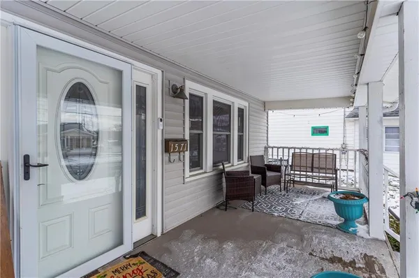 a view of a entryway door front of house