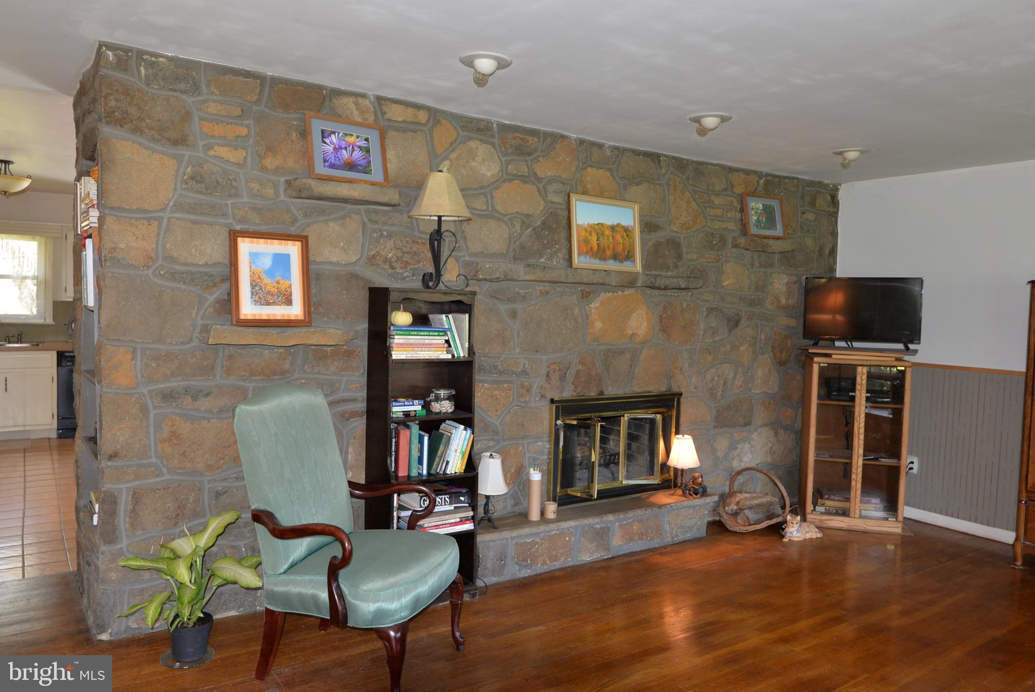 973 West Thatcher Road Quakertown, PA 18951 - Photo 3 of 16 Living Room with beautiful stone fireplace