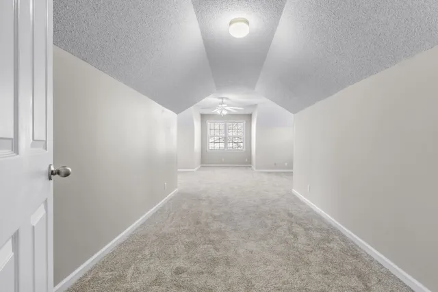 en empty room with windows and entrance