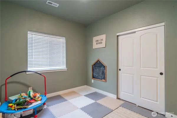 an empty room with a window