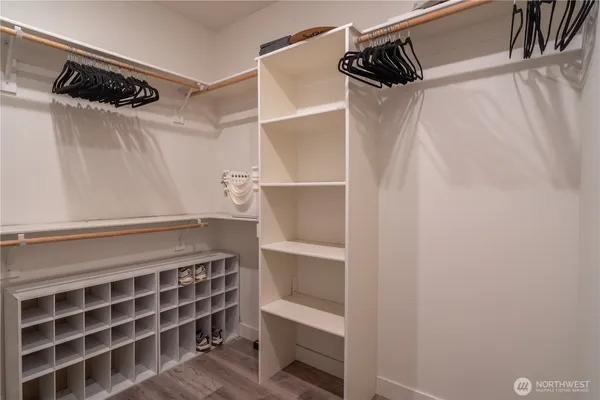 a view of a walk in closet