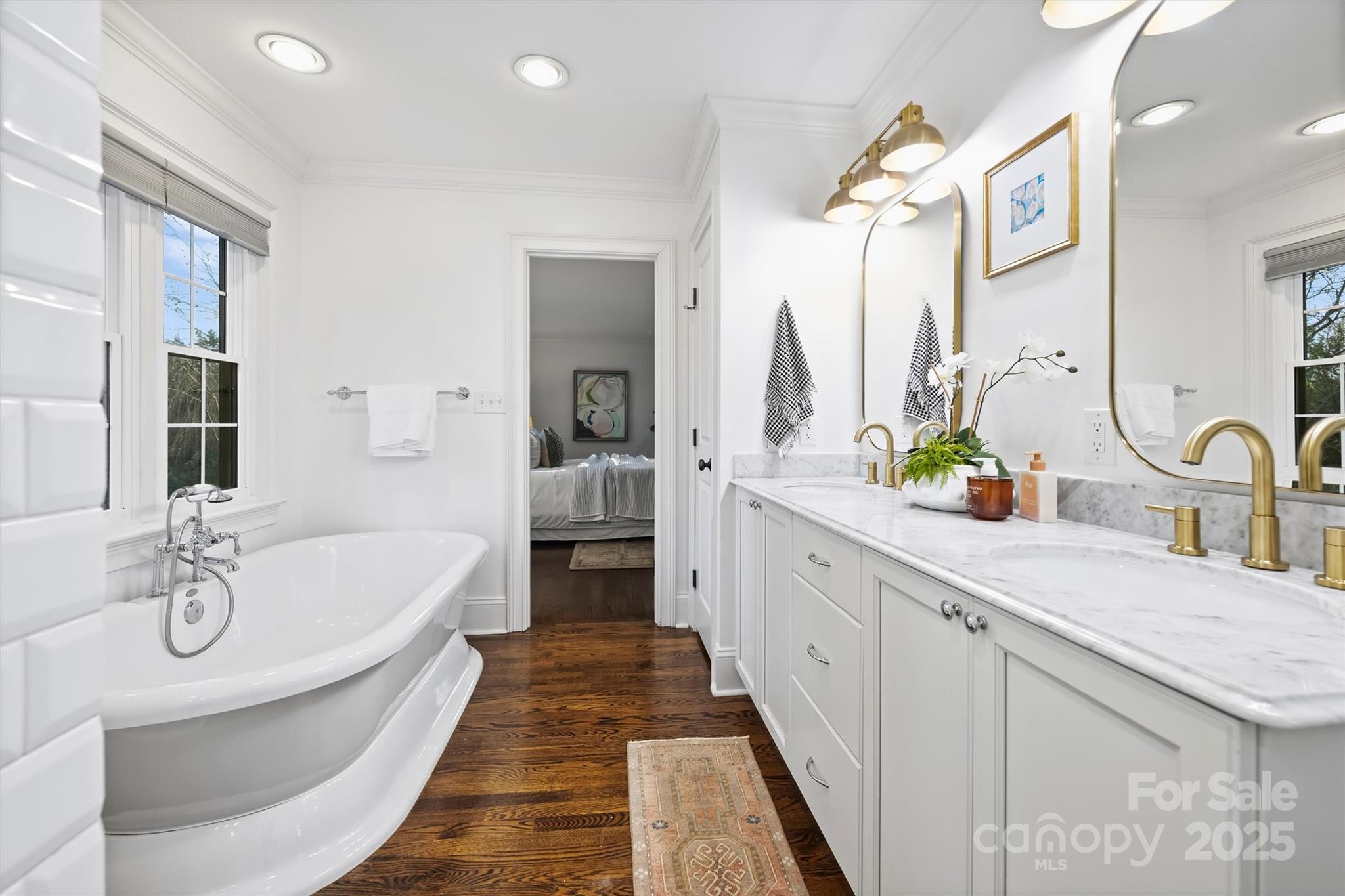 1914 Club Road Charlotte, NC 28205 - Photo 21 of 40 a spacious bathroom with a sink double vanity and a mirror