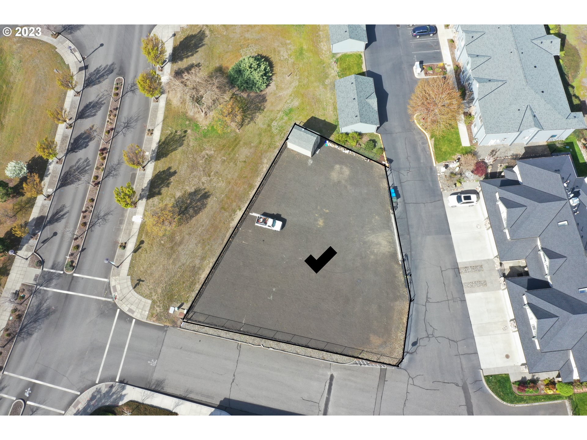 Pine Street The Dalles, OR 97058 - Photo 1 of 12 an aerial view of residential house with outdoor space