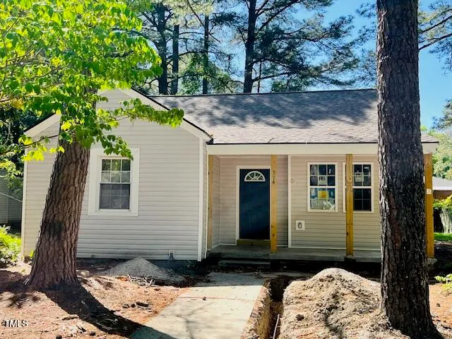 a front view of a house