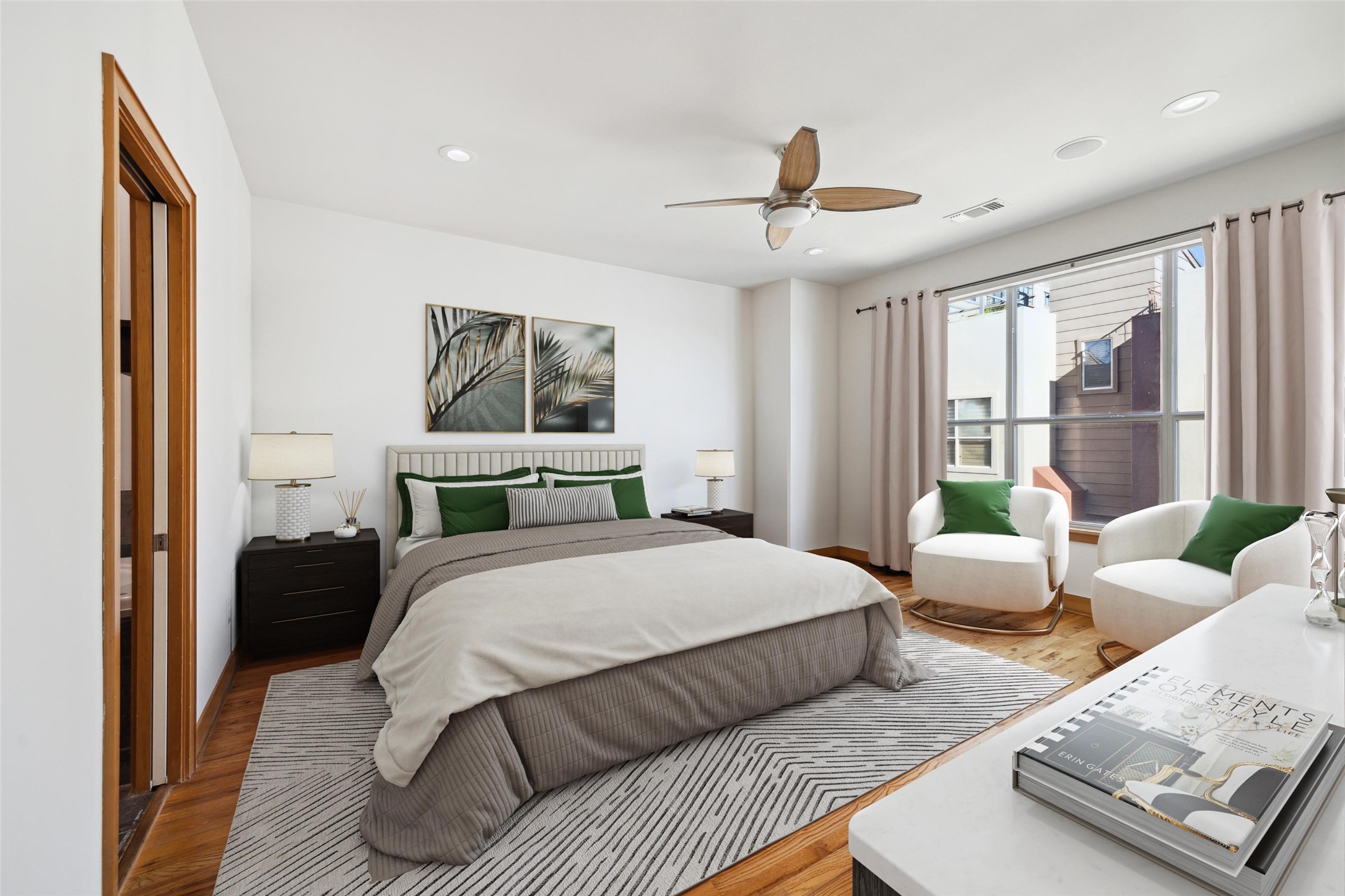 94 Drew Street, Unit C Houston, TX 77006 - Photo 18 of 29 Virtually Staged Primary Bedroom.