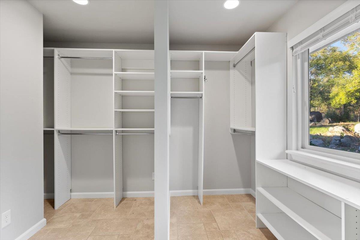 8501 King Road Loomis, CA 95650 - Photo 37 of 89 a view of an empty walk in closet and a window