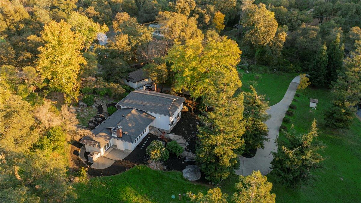 8501 King Road Loomis, CA 95650 - Photo 81 of 89 an aerial view of a house with a yard basket ball court and outdoor seating