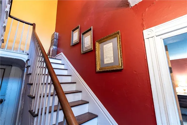 a view of an entryway with staircase