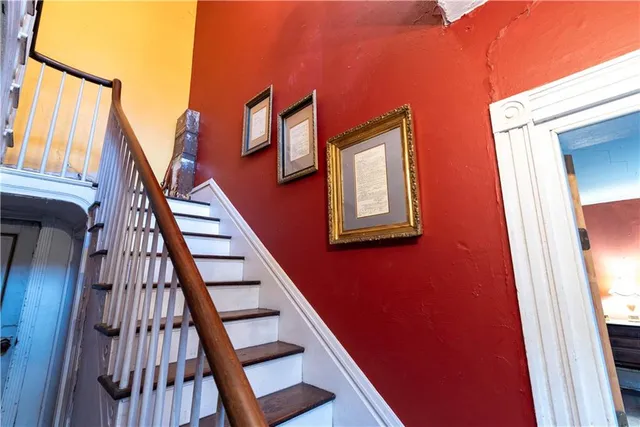 a view of an entryway with staircase