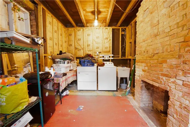 a view of storage and utility room
