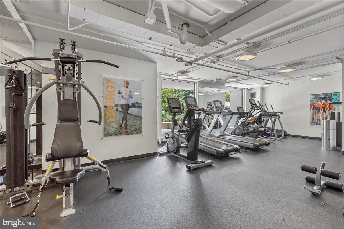 5101 River Road, Unit 1506 Bethesda, MD 20816 - Photo 26 of 37 a view of a room with gym equipment