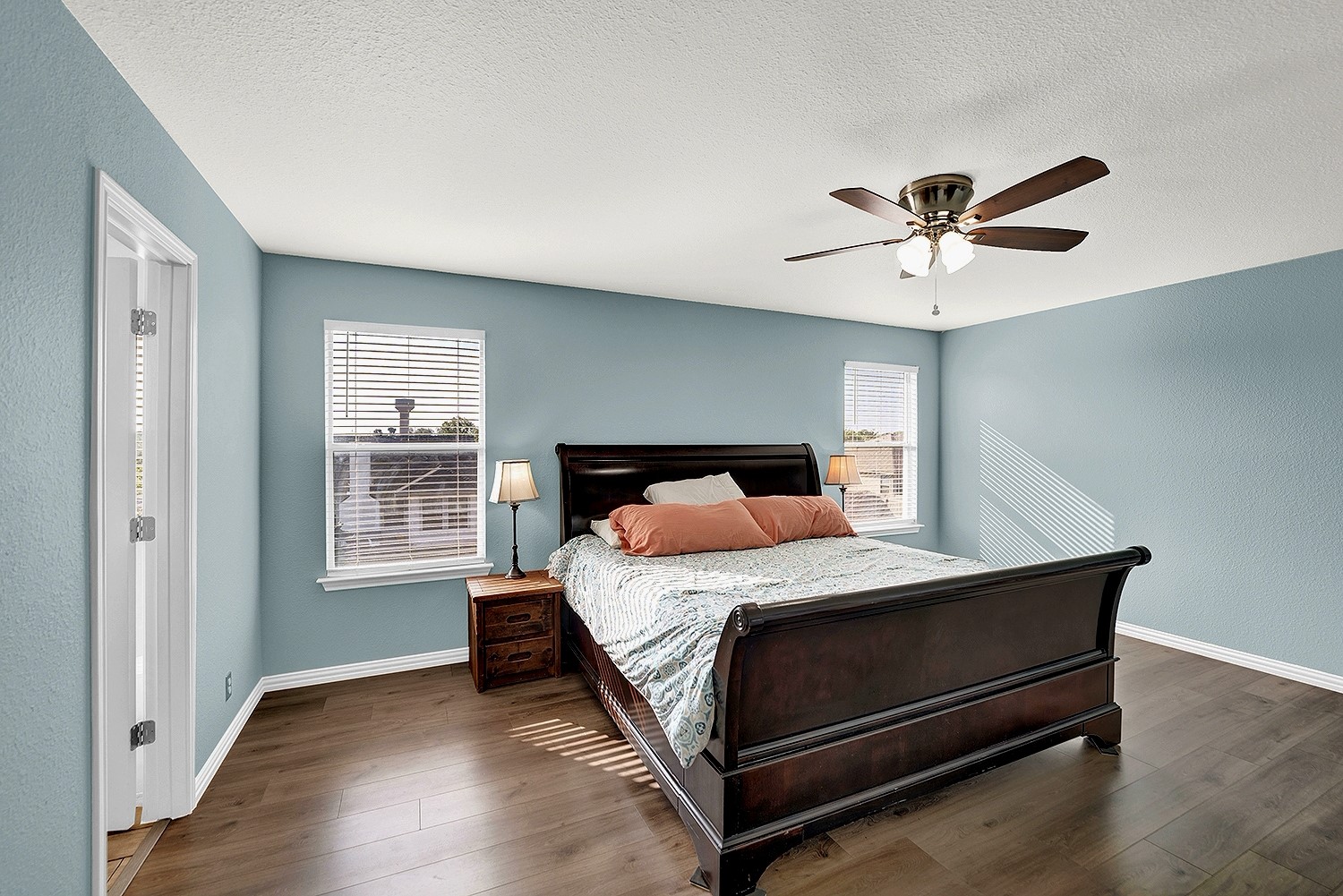 113 Endeavour Kyle, TX 78640 - Photo 18 of 38 Primary bedroom on second level with door to ensuite