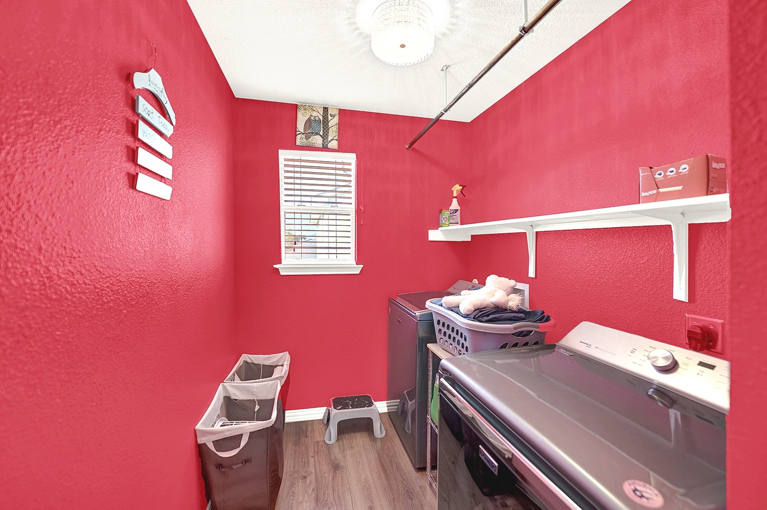 113 Endeavour Kyle, TX 78640 - Photo 30 of 38 Laundry room on upper level - paint color can be changed or a credit applied