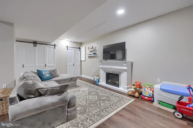 a view of room with gym equipment