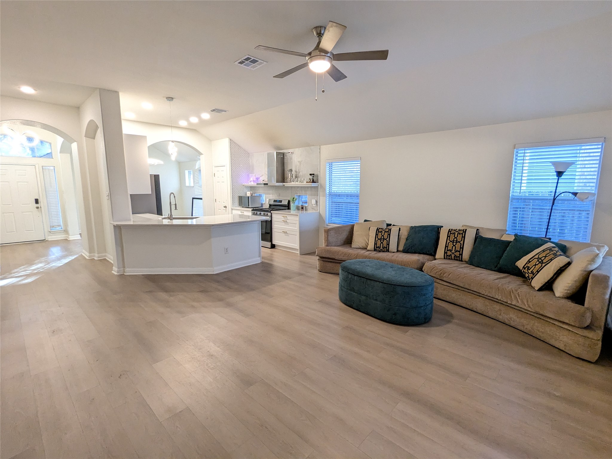 2008 Petrified Forest Drive Austin, TX 78747 - Photo 8 of 20 a living room with furniture and kitchen view