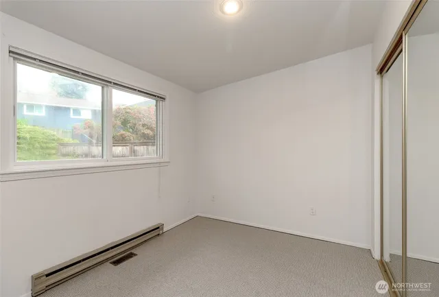 an empty room with a window