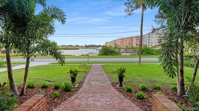a living room with furniture and decor