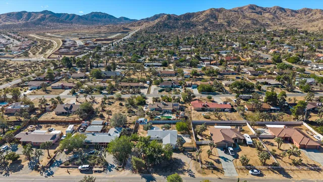 an aerial view of multiple house