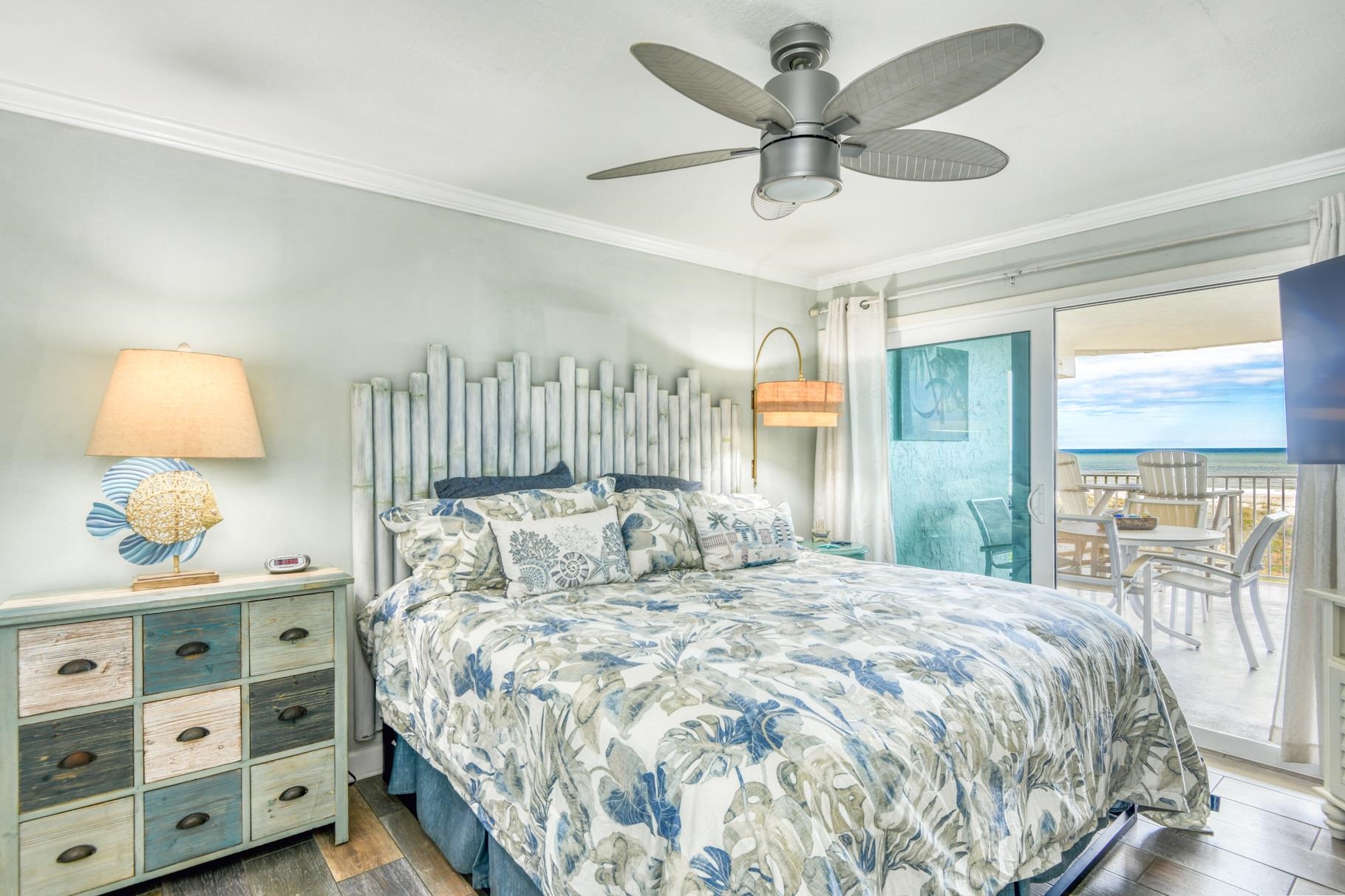 4670 A1A South, Unit 1402 St. Augustine, FL 32080 - Photo 19 of 47 a bedroom with a bed and a window