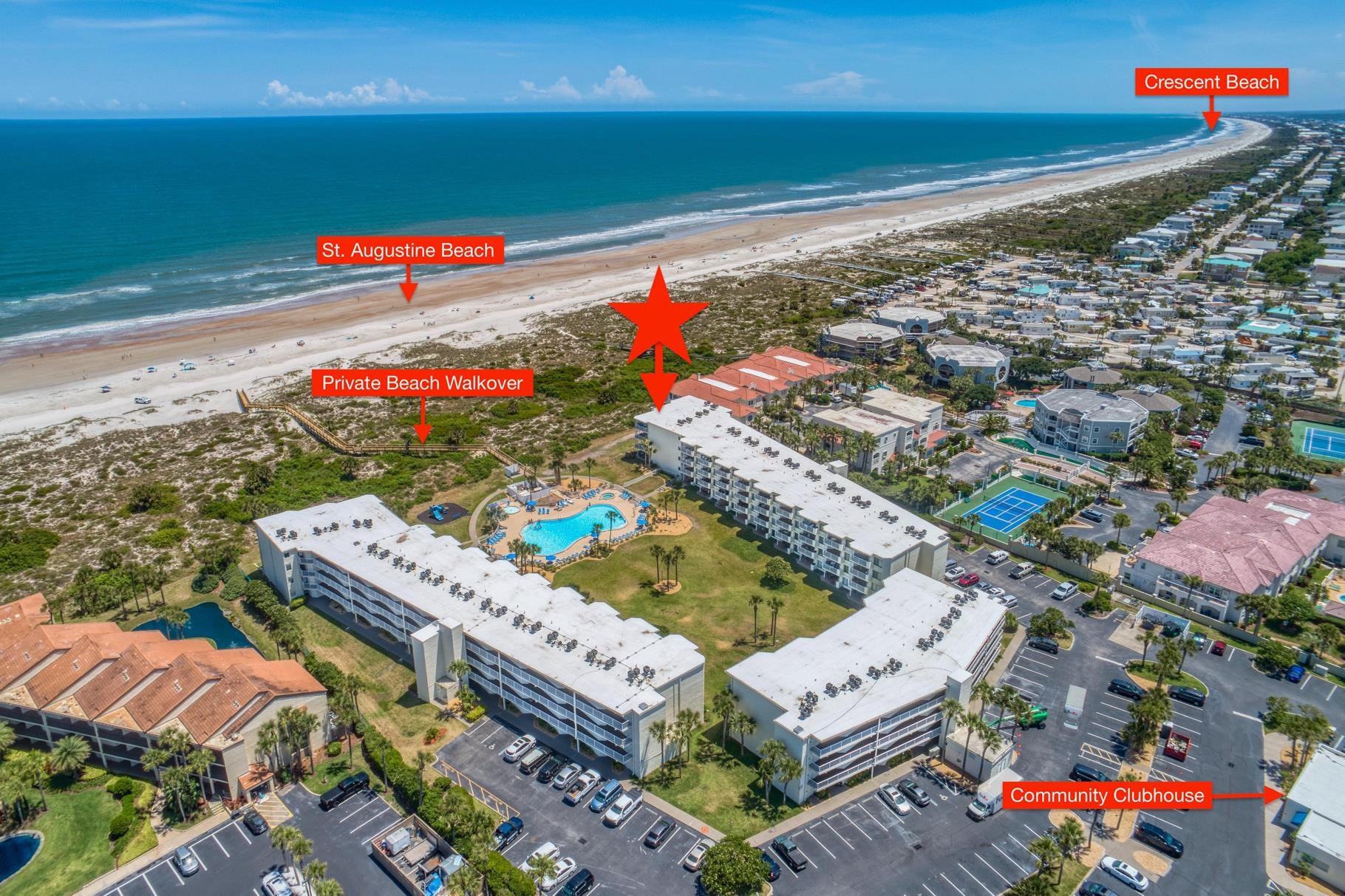 4670 A1A South, Unit 1402 St. Augustine, FL 32080 - Photo 40 of 47 an aerial view of a city