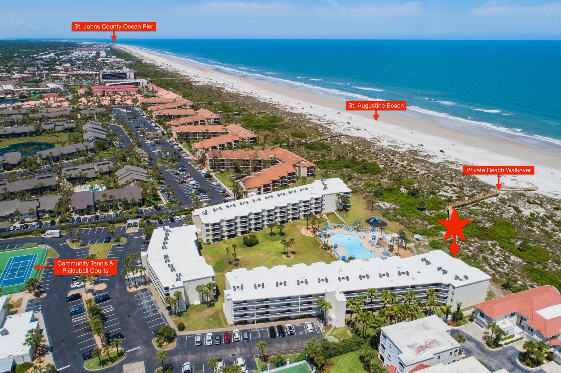 4670 A1A South, Unit 1402 St. Augustine, FL 32080 - Photo 41 of 47 a view of city and swimming pool