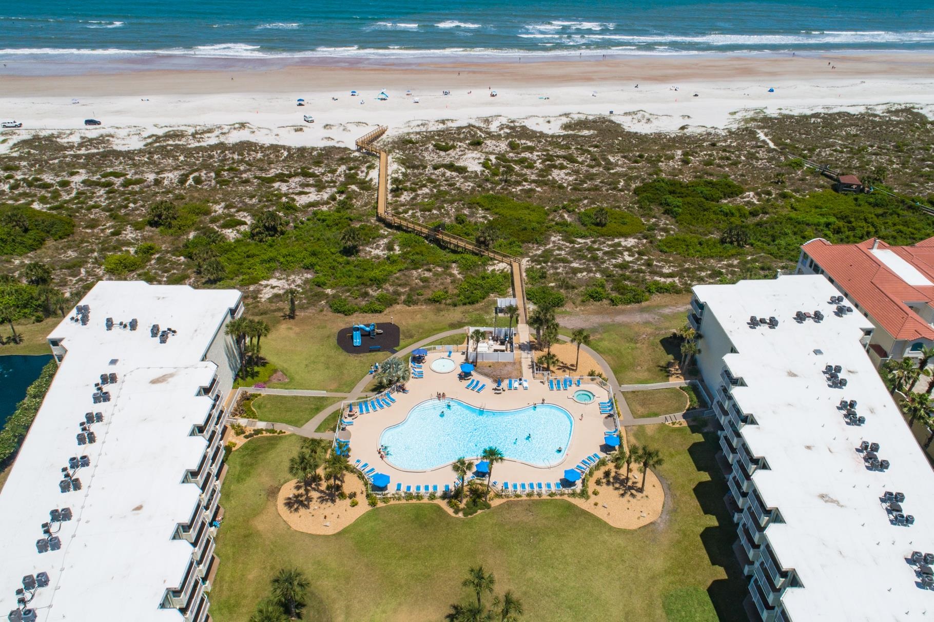 4670 A1A South, Unit 1402 St. Augustine, FL 32080 - Photo 43 of 47 an aerial view of a house with a ocean view