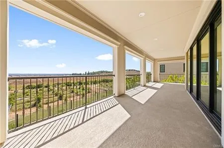 a view of balcony and mountain view