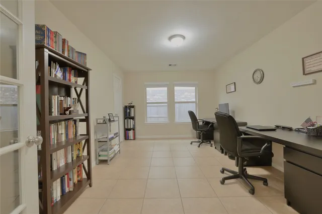 a room with furniture