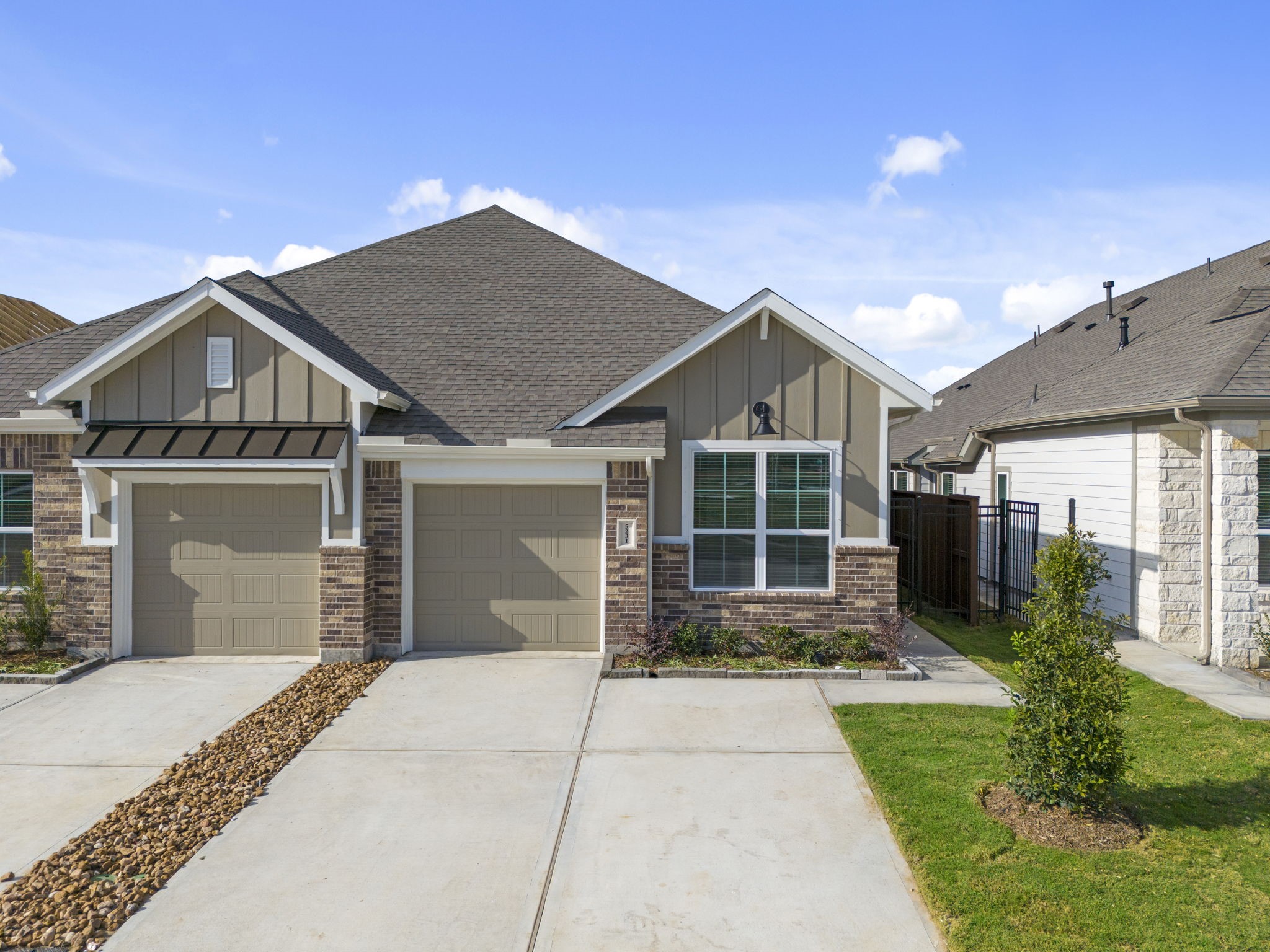5231 Celestial Court Iowa Colony, TX 77583 - Photo 2 of 37 a front view of a house with a yard and potted plants